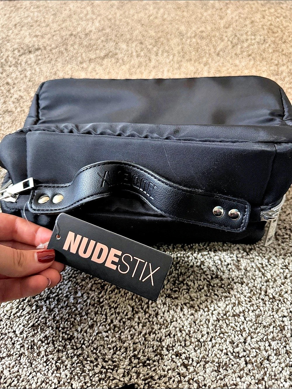 NUDESTIX Hanging Cosmetic Case Black Travel Bag